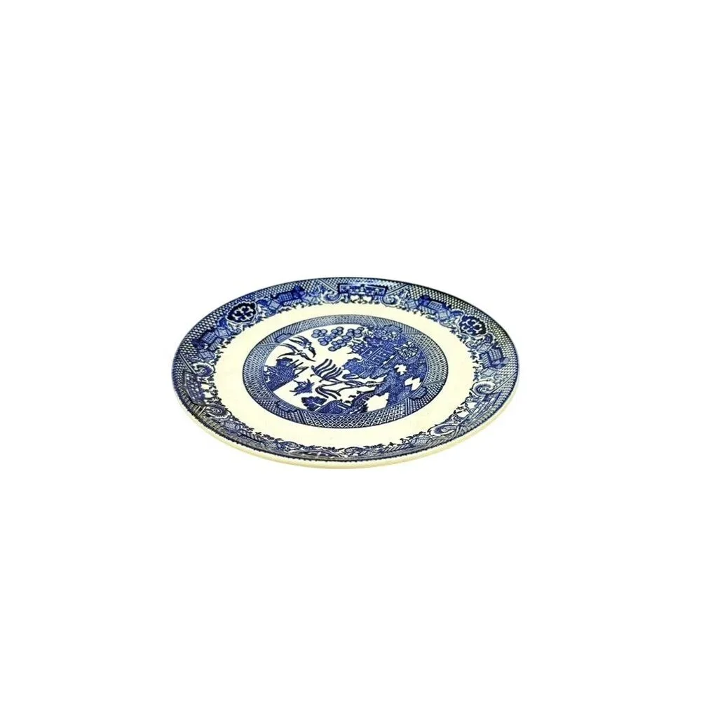 Luncheon Side Plate Vintage Blue Willow Ware Homer Laughlin Chinosiere Replaceme - Picture 14 of 16